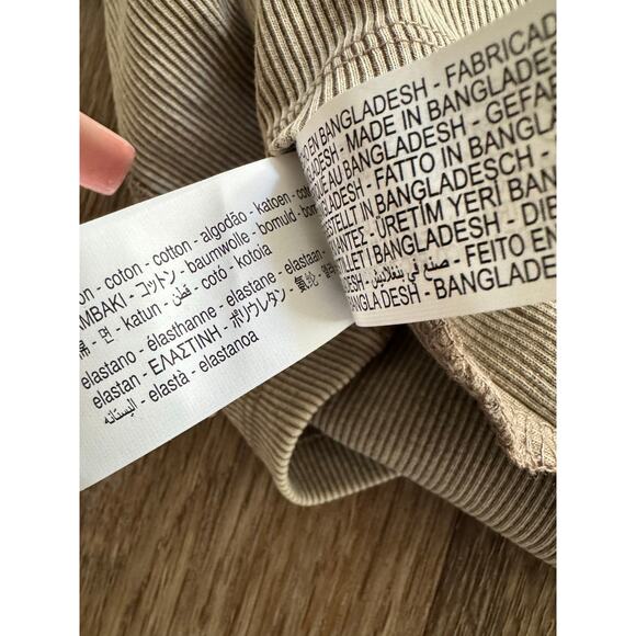 Zara Washed Distressed Ribbed Tank Top Size Small - Picture 6 of 6